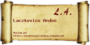 Laczkovics Andos névjegykártya